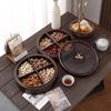 Caixa de Frutas Secas de Madeira Maciça Caixa de Doces Sequoia Novo Estilo Chinês Estilo Chinês Criativo Doméstico Sementes de Melão Lanches com Tampa Prato de Frutas Dividido