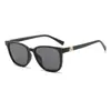 Gafas de Sol Cuadradas de Moda Europeas y Americanas Transfronterizas, Gafas Personalizadas de Moda con Decoración de Flores, Gafas de Sol con Protección Solar Estilo Calle para Mujer