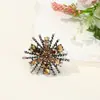 Suministro Transfronterizo de Broches de Flores Retro al por Mayor Botones para Cuello Botones de Bufanda de Seda Pétalos de Perla Diamante Checo Corsages de Metal