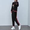 Traje de Moda para Mamá Terciopelo Dorado Primavera y Otoño Ropa Deportiva Conjunto de Tres Piezas Suéter Elegante de Pierna Ancha Ropa de Otoño para Mujeres de Mediana Edad y Mayores