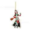 Pendente decorativo de árvore de Natal novo transfronteiriço acrílico plano decoração de casa Natal ornamentos infantis
