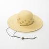 Sombrero de paja de ala ancha con flor hueca tejida a mano casual de moda para primavera y verano con cuerda para atar para mujer para viaje al aire libre y protección solar