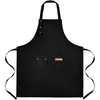 Delantal Amazon Transfronterizo Ajustable de Cuello Halter con Logo, Impermeable y a Prueba de Aceite, Ropa de Trabajo para Cocina y Restaurante, Resistente a las Manchas para Mujeres