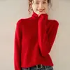 Suéter Básico de Punto de Cachemira Versátil y a la Moda para Mujer, Manga Larga, Cuello Holgado, Cómodo, Suave, Agradable para la Piel, Capa Interior, Cálido
