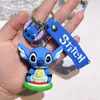 Llavero de Puntada de Alta Calidad Muñeca de Plástico Suave PVC Creativo Lilo y Stitch Colgante para Llave de Coche Regalo