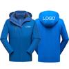 Roupas de assalto três em um, roupas de trabalho personalizadas, logotipo, viagem ao ar livre, corta-vento destacável de duas peças, feito sob medida