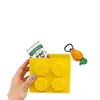 Prateleira de Armazenamento Magnética, Blocos de Montar Fofos, Caixa de Armazenamento com Absorção Magnética, Adesivo Decorativo para Geladeira, Suporte de Armazenamento para Filme Plástico, Adesivo de Geladeira, Pendurador de Parede