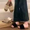 Pantuflas peludas estilo Birkenstock de suela gruesa para mujer, aptas para usar al aire libre en otoño e invierno, nuevo modelo 2026, pantuflas de algodón felpa perezosa de lana de cordero