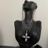 Collar con colgante en capas de cuentas de diseño hip-hop para mujer, estilo nicho con un toque de alta gama, cadena de clavícula a la moda