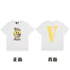 [Transfronterizo 220g] Marca Trendy Americana Vlone Jerry Big V Camiseta Casual Calle Alta Calle Street Pareja Manga Corta Vtg