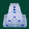 Caja de Almacenamiento con Inserto Extraíble Caja de Plástico PP Transparente Accesorios DIY para Uñas Caja de Cosméticos Caja de Almacenamiento de Escritorio