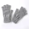 Luvas de Cashmere 100% Puro Meio Dedo para Outono e Inverno para Mulheres, Luvas Sem Dedos de Malha Quente para Homens, Luvas de Toque para Tela
