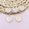 Vintage corazón melocotón irregular onda de agua convexo parche de resina diy aretes de botón clip para la oreja agujero zapatos amor