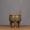 Trípode de latón, adorno de escritorio de estilo antiguo, regalo de inauguración, trípode de tres patas para sala de estar, decoración de entrada, quemador de incienso para el hogar