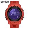 Sanda SANSDA Podómetro de Calorías Reloj Despertador Impermeable Multifuncional Montañismo Resistente a Golpes Reloj para Hombres y Mujeres 2145