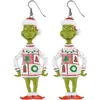 Brincos de Natal Transfronteiriços Europeus e Americanos Novos Criativos e Populares Noites de Terror de Natal Brincos de Desenho Animado do Grinch Atacado