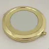 Espelho de Maquiagem Portátil Dupla Face Dobrável Metal Redondo Espelho de Brocado Song Base Tecido DIY Portátil Espelho de Cristal