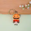 Llavero de Calabaza de Halloween Transfronterizo Muñeco de Dibujos Animados Adorno Plástico Blando Colgante para Llaves Colgante para Coche Llavero
