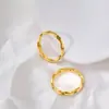 Anel de Segmento de Bambu com Cravação de Diamante, Estilo de Luxo Leve, Anel Simples e Minimalista de Aço Titânio, Presente para Empilhar e Camadas