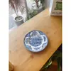 Superávit de Comercio Exterior Jbs Castillo Azul Amarillo Vintage Porcelana Plato para Filete Plato Hondo Plato para Té de la Tarde Bol para Arroz