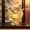 Envio discreto. Ornamentos de Buda Maitreya em liga metálica dão as boas-vindas a convidados de todas as direções. Artesanato de Buda da Prosperidade Risonho, presentes para casa e lojas