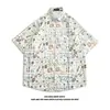 Ilha de Hainan Camisa Floral de Manga Curta Roupa de Praia Sanya Havaí Tailândia Viagem Masculina Casal Casual Solta