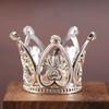 Corona Tiara de Cumpleaños de la Reina de Venta Caliente Decoración para Pastel Adornos para Hornear Corona de Flores Redonda de Perlas para Novia Venta al por Mayor