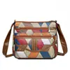 Bolsa feminina para mães de meia-idade, bolsa transversal com múltiplos bolsos de grande capacidade para o dia a dia, bolsa de ombro em couro bovino, bolsa transversal