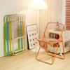 Silla Plegable Silla Transparente Silla Cristal para Fotos Silla Escandinava Acrílica Moda Popular Silla de Maquillaje Respaldo Silla de Comedor