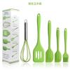 Juego de 5 piezas de silicona para hornear resistente a altas temperaturas al por mayor directo Espátula Brocha para aceite Batidor de huevos Grado alimenticio Juego de herramientas para hornear