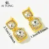 Joias Ai Tong: Brincos Exquisitos e Luxuosos em Formato de Coração Simples e Elegantes, Brincos de Moda Retro Cintilantes, Brincos Versáteis de Luxo Leve