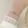Pluma de Plata de Ley S925 Contigo Pulsera Inteligente Colorida Moda Femenina Diseño de Nicho Estilo Hada Pulsera Regalo de Cumpleaños