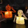 Adorno Luminoso Popular Transfronterizo de Calabaza y Calavera para Halloween, Luz de Noche, Decoración de Atmósfera para Escritorio de Casa Embrujada y Sala de Escape