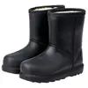 Botas de Nieve Gruesas de Terciopelo de Invierno para Mujer, Botas de Lluvia Impermeables y Cálidas, Zapatos de Trabajo Gruesos, Zapatos de Algodón para Exteriores, Botas Altas de Algodón para Mujer