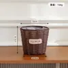 Macetas Cónicas de Plástico Tejido Transfronterizas, Cestas Florales Tejidas a Mano Tipo Ratán, Cestas Decorativas de Escritorio para Plantas Verdes, Macetas de Jardinería