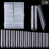 Uña uña uña 120 en caja cristal extensión uña molde con escala papel sin soporte modelo extensión pegamento molde para uñas 23#