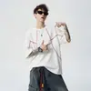 Camiseta de Verão Masculina com Toque Gelado e Respirável de Sorona, Gola Redonda, Caimento Solto, Design Tendência com Costura Visível, Camiseta Casual de Meia-Manga