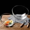 Ensaladera de vidrio diagonal de estilo nórdico estilo Ins, tazón simple para verduras y frutas, tazón para condimentos, tazón para desayuno, tazón para bocadillos y dulces.