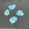 Flores Artificiales Azules Ramo Materiales para Decoración de Escena de Boda, Rosas Azules para Arreglo de Piso de Salón de Bodas y Flores Decorativas