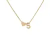 Venta caliente, collar personalizado con carta de amor de acero inoxidable, colgante doble, ambiente sencillo, accesorios de joyería, fábrica al por mayor