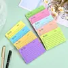 Notas adhesivas de colores fluorescentes transfronterizas al por mayor, blocs de notas para agenda multicolor desprendibles, notas de mensaje de oficina reutilizables con adhesivo fuerte