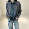 Cardigan de Punto de Manga Larga con Retazos de Mezclilla Nuevo Estilo Otoño e Invierno para Mujer, Abrigo de Punto con Cuello Chal y Botones, Cardigan de Punto de Estilo Casual