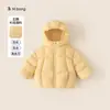Bangxuan Huzhou Zhili Ropa Infantil Chaqueta Tres Pruebas para Niñas Cálida Engrosada Ropa con Capucha para Niños Pequeños Chaqueta de Plumas para Niños