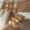Joyería Popular Transfronteriza Modelo Nuevo 2026 Pulsera Ancha con Goteo de Aceite Estilo Retro Europeo y Americano Pulsera Abierta Exagerada Directo del Fabricante