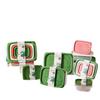 Set de Tres Piezas de Recipientes de Plástico para Conservar Alimentos Almacenamiento Hermético Lonchera Almacenamiento de Alimentos Refrigerador Caja Refrigerada Caja de Regalo Venta al por Mayor