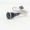 Botão de ligar/reiniciar DIY para computador, botão de metal com luz, interruptor de placa-mãe, cabo estendido para gabinete de desktop