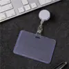 Portatarjetas Transparente Permiso de Trabajo Cubierta de Plástico Duro Insignia de Tarjeta de Exposición Portatarjetas de Colección de Marca Cubierta Protectora Portatarjetas de Juego
