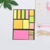 Traje de notas adhesivas artísticas para estudiantes, notas adhesivas de dibujos animados fluorescentes creativas, libreta de notas tipo flecha, notas adhesivas de moda para diario de mano