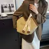 Bolsa Grande de Palha Trançada 2026 Nova Verão Feminina Nicho Ombro Único Resort de Praia Bolsa de Praia Bolsa Tote Trançada