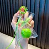 Pingente de Bolsa de Maçã Simulada, Chaveiro de Fruta Carro, Ornamento de Borla de Corda Trançada de Véspera de Natal, Pequeno Presente Atacado